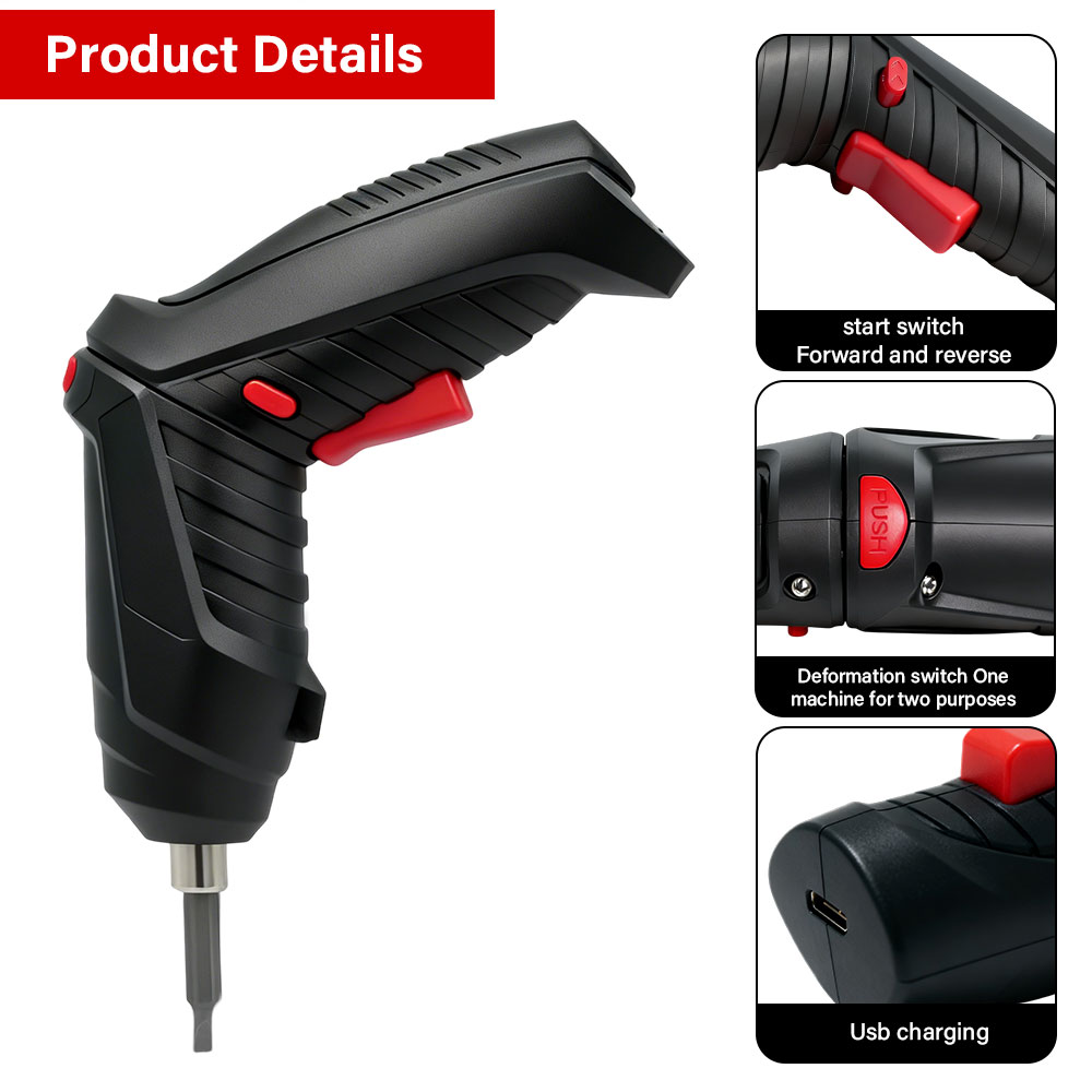 Electric Screwdriver Rechargeable Usb - Çok Fonksiyonlu 3.6V Şarj Edilebilir Li-ion