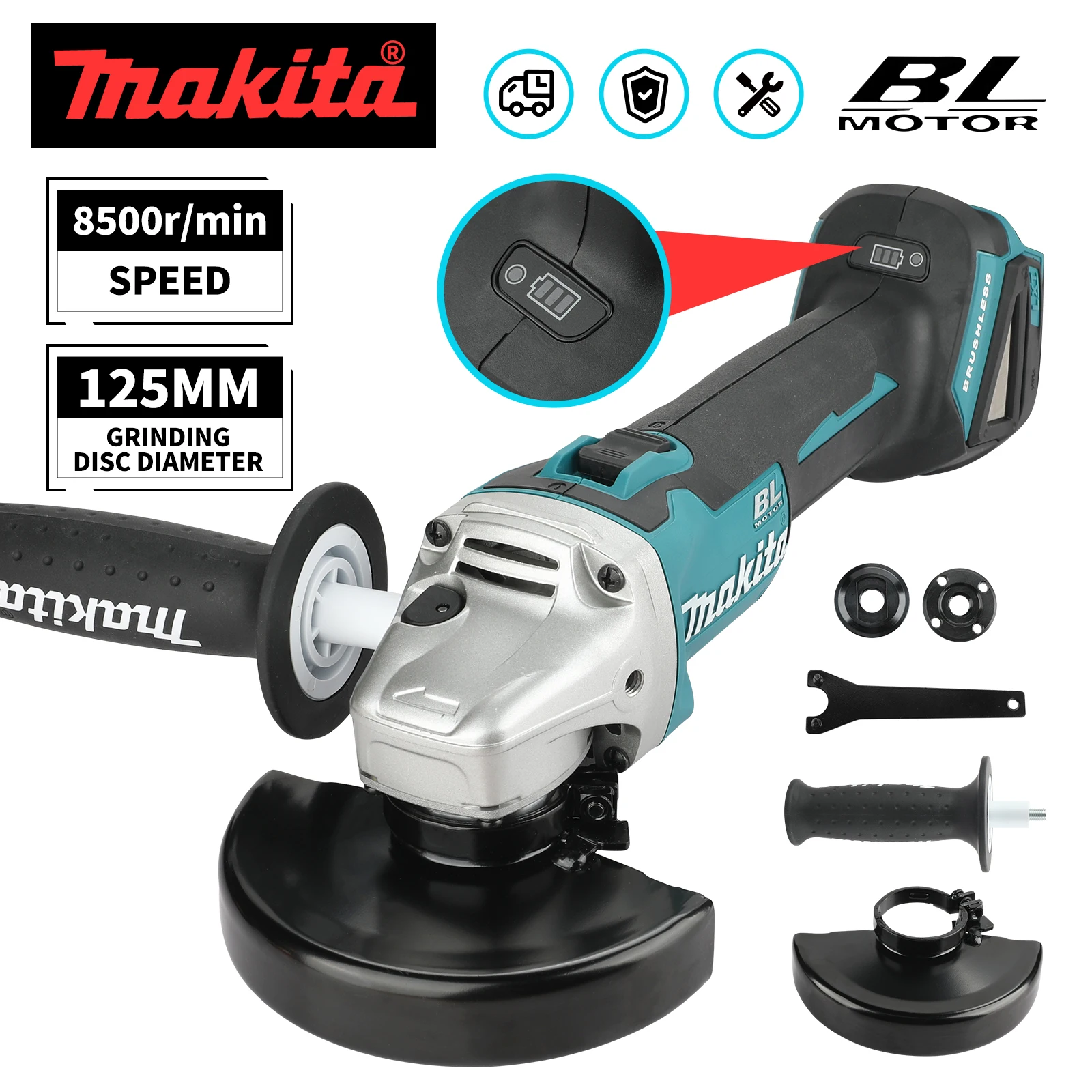 Brushless Angle Grinder Battery Powered - YENİ 2026 Makita DGA504 125mm Akülü