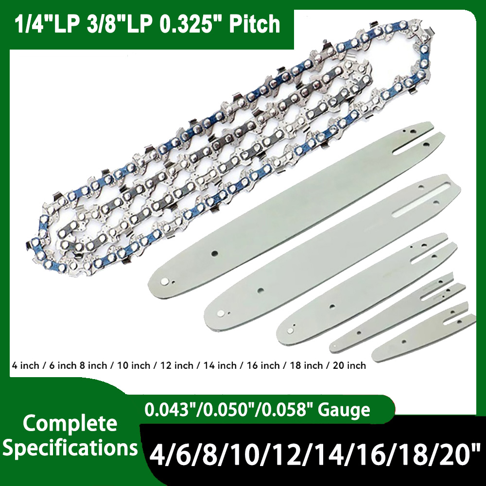 Mini Electric Chainsaw 6 Inch - 4/6/8/10/12/14/16/18/20 inç Testere Zincir Bıçağı 1/4