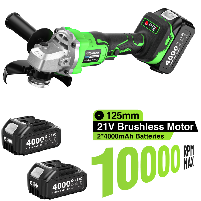 Brushless Angle Grinder Battery Powered - TaskStar 10000 RPM Açılı Taşlama Makinesi