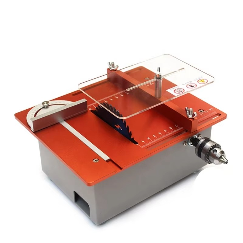 Mini Table Saw For Woodworking - Alüminyum Mini Masa Testeresi, Ayar Plakası,