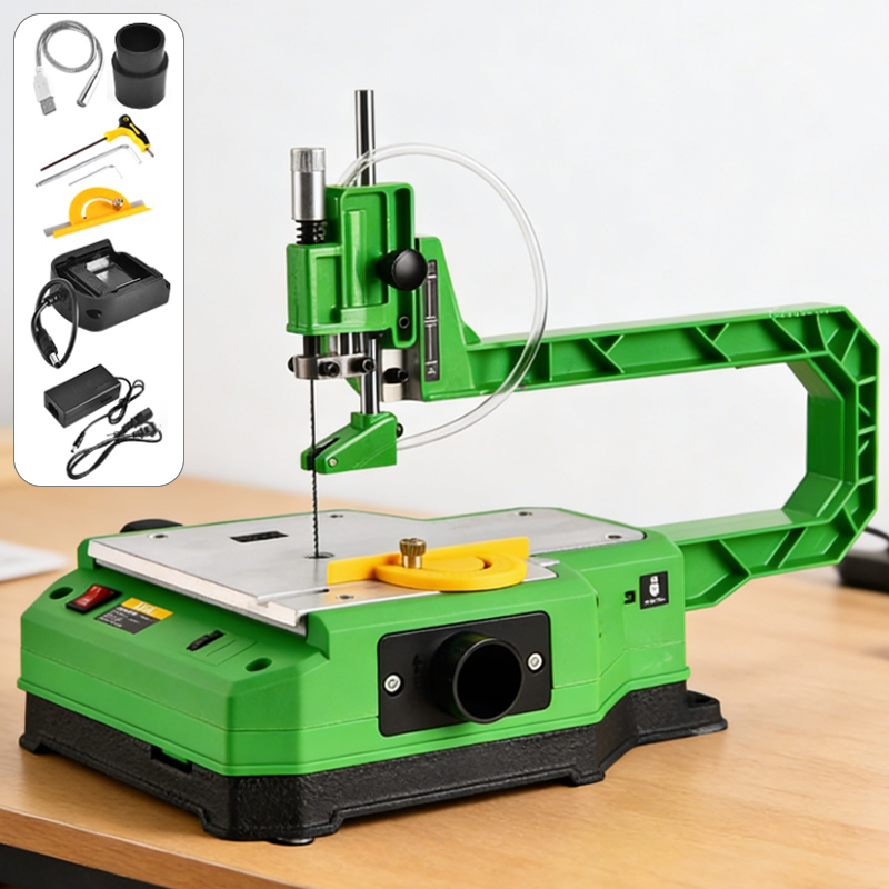 Mini Table Saw For Woodworking - Elektrikli Masaüstü Kavisli Testere Şarj Edilebilir/Pilli