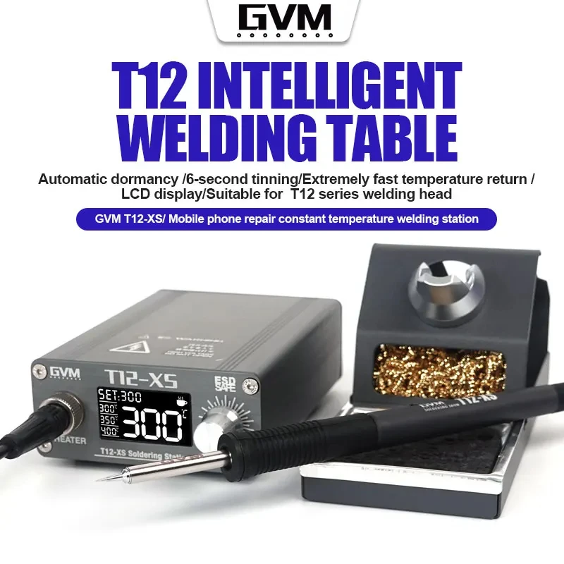 Digital Soldering Station T12 - GVM T12-XS Akıllı LED Dijital Ekranlı