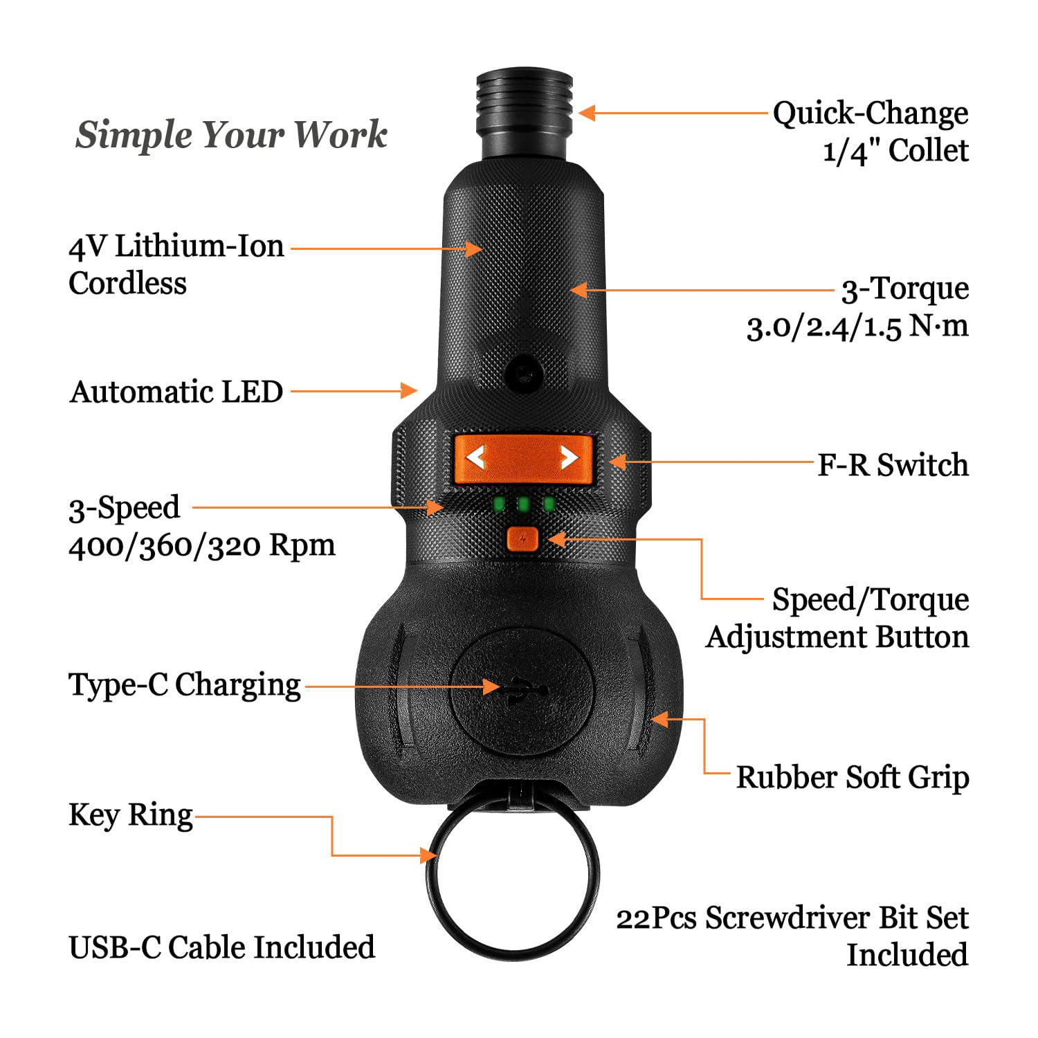 Akülü Elektrikli Tornavida Şar - Electric Screwdriver Rechargeable Usb incelemesi ve fiyatı