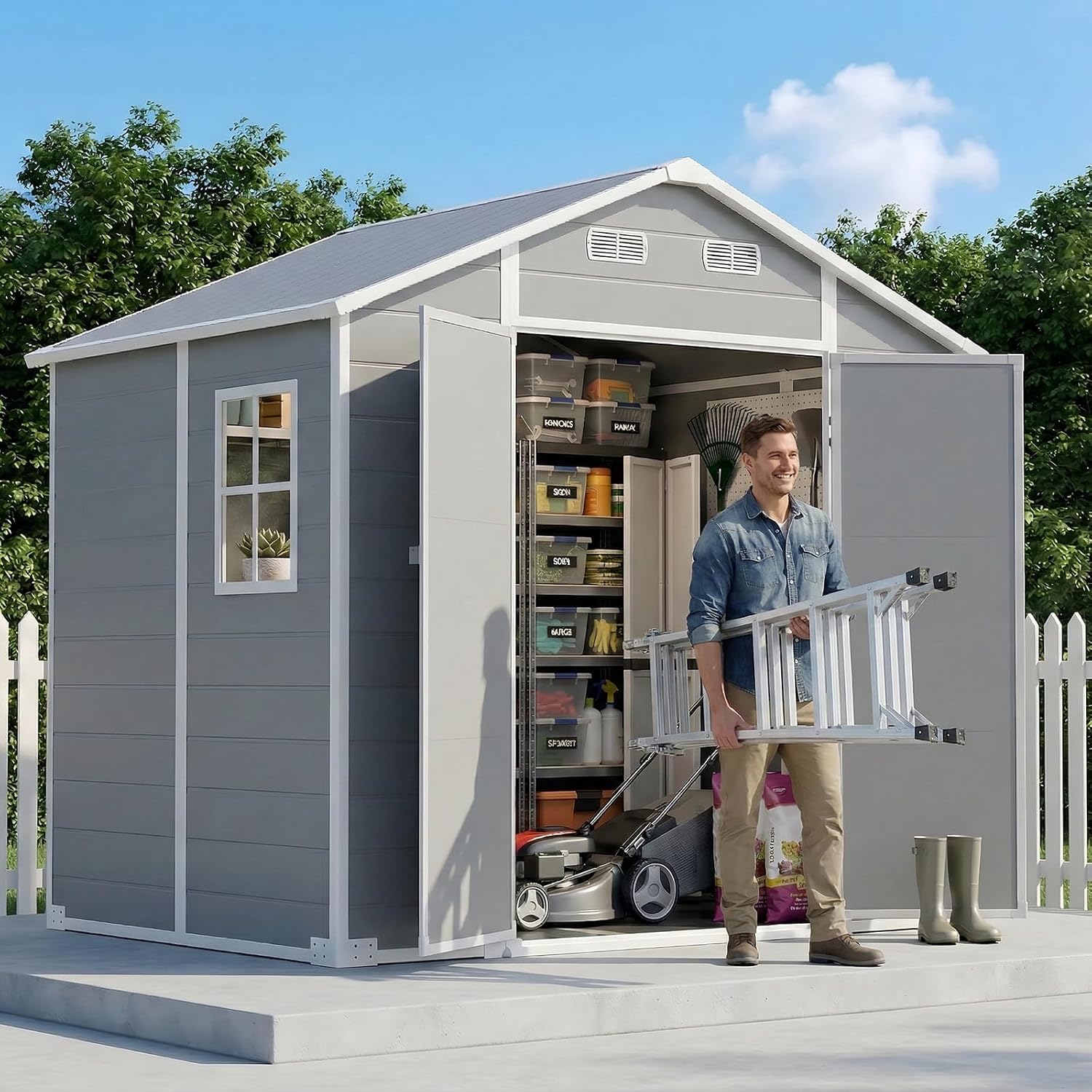 8x6 FT Dış Mekan Depolama Kulü - Garden Tools incelemesi ve fiyatı