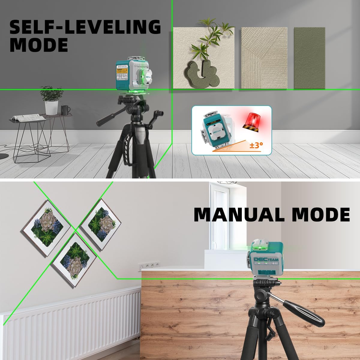 Decteam 4D Çapraz Çizgi Lazer  - Laser Level 16 Lines 4D Green incelemesi ve fiyatı