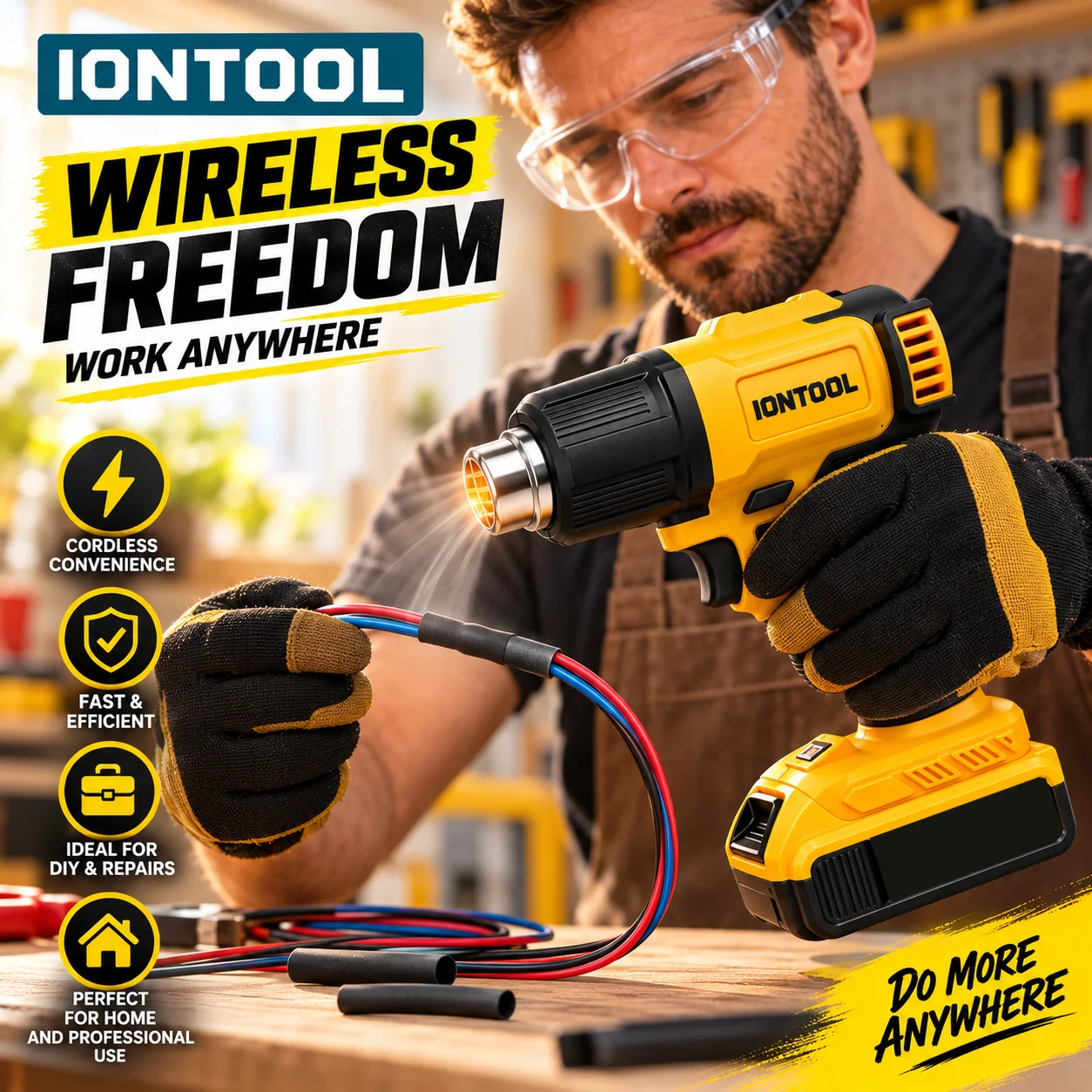 IONTOOL Kablosuz Isı Tabancası - Cordless Heat Gun For Shrink Tubing incelemesi ve fiyatı