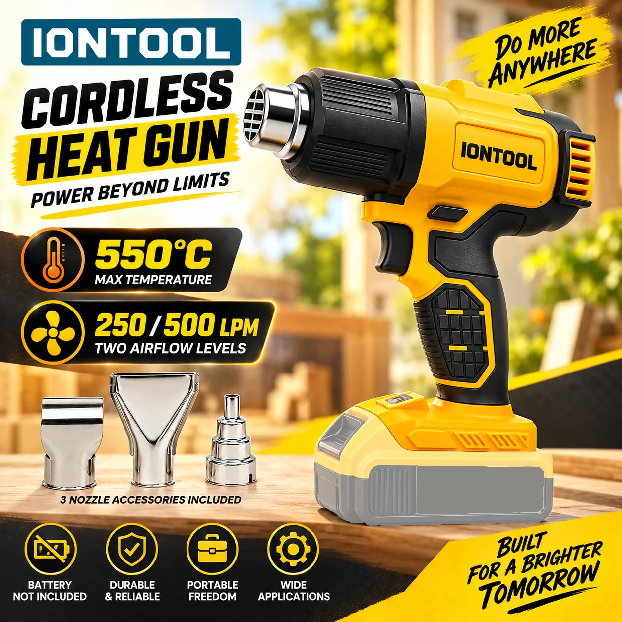 IONTOOL Kablosuz Sıcak Hava Ta - Cordless Heat Gun For Shrink Tubing incelemesi ve fiyatı